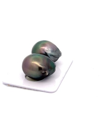 14.48x14.42mm Tahitian Black pearl , origin French Polynesia   , jewel  grade