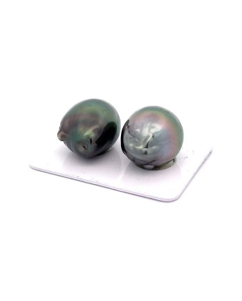 14.48x14.42mm Tahitian Black pearl , origin French Polynesia   , jewel  grade