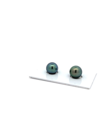 9mm+ fine  grade Tahitian Black pearl, French Polynesia  