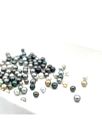 3mm+ gem  grade Tahitian Black pearl, French Polynesia  
