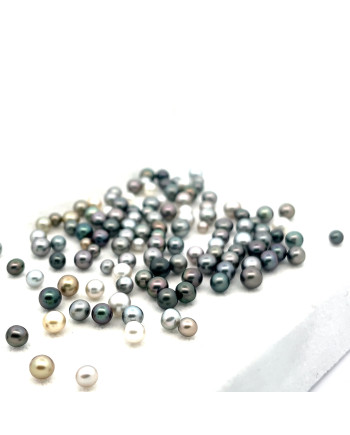 3mm+ gem  grade Tahitian Black pearl, French Polynesia  
