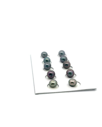 6mm+ gem  grade Tahitian Black pearl, French Polynesia  