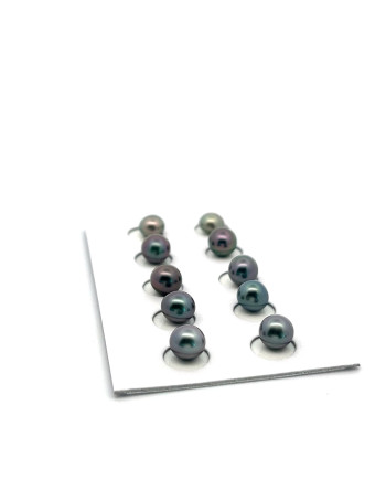 6mm+ gem  grade Tahitian Black pearl, French Polynesia  
