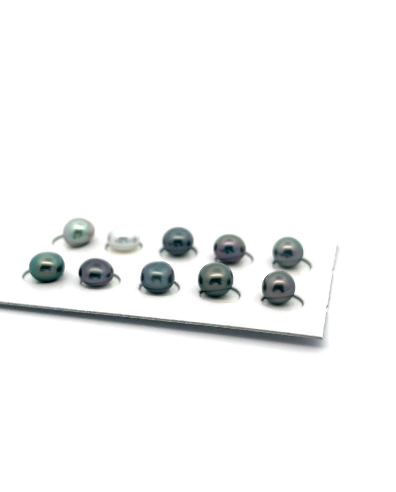 6mm+ gem  grade Tahitian Black pearl, French Polynesia  