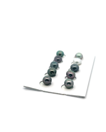 6mm+ gem  grade Tahitian Black pearl, French Polynesia  