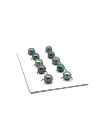 6mm+ gem  grade Tahitian Black pearl, French Polynesia  