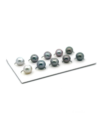 6mm+ gem  grade Tahitian Black pearl, French Polynesia  