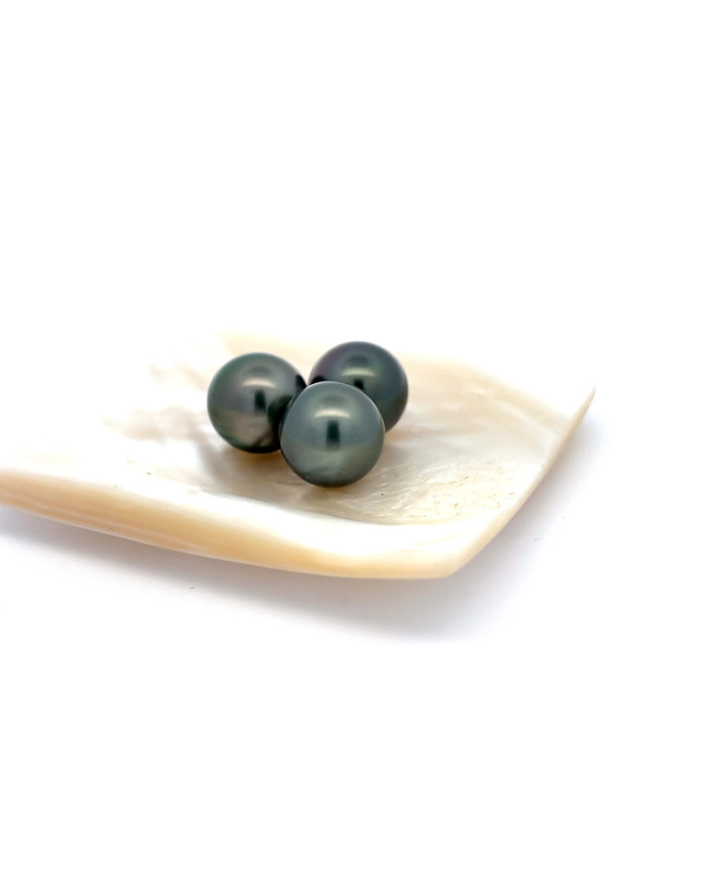 12mm+ gem  grade Tahitian Black pearl, French Polynesia  