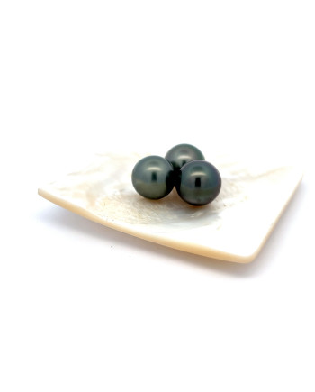 12mm+ gem  grade Tahitian Black pearl, French Polynesia  