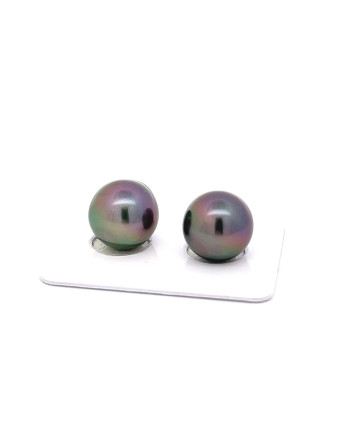 12mm+ fine  grade Tahitian Black pearl, French Polynesia  