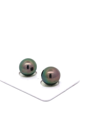 9mm+ fine  grade Tahitian Black pearl, French Polynesia  