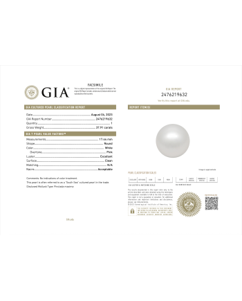 15mm+ gem  grade South Sea Pearl, Australia