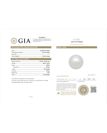 15mm+ gem  grade South Sea Pearl, Australia