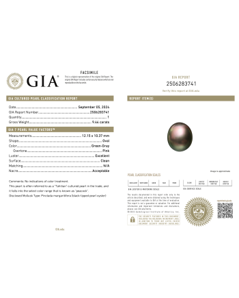 9mm+ gem  grade Tahitian Black Pearl, French Polynesia  
