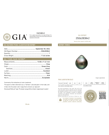 9mm+ gem  grade Tahitian Black Pearl, French Polynesia  