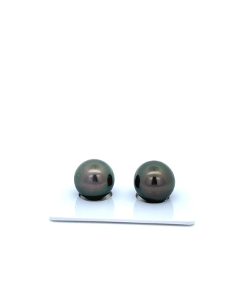 12mm+ fine  grade Tahitian Black Pearl, French Polynesia  