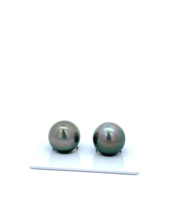 12mm+ gem  grade Tahitian Black Pearl, French Polynesia  