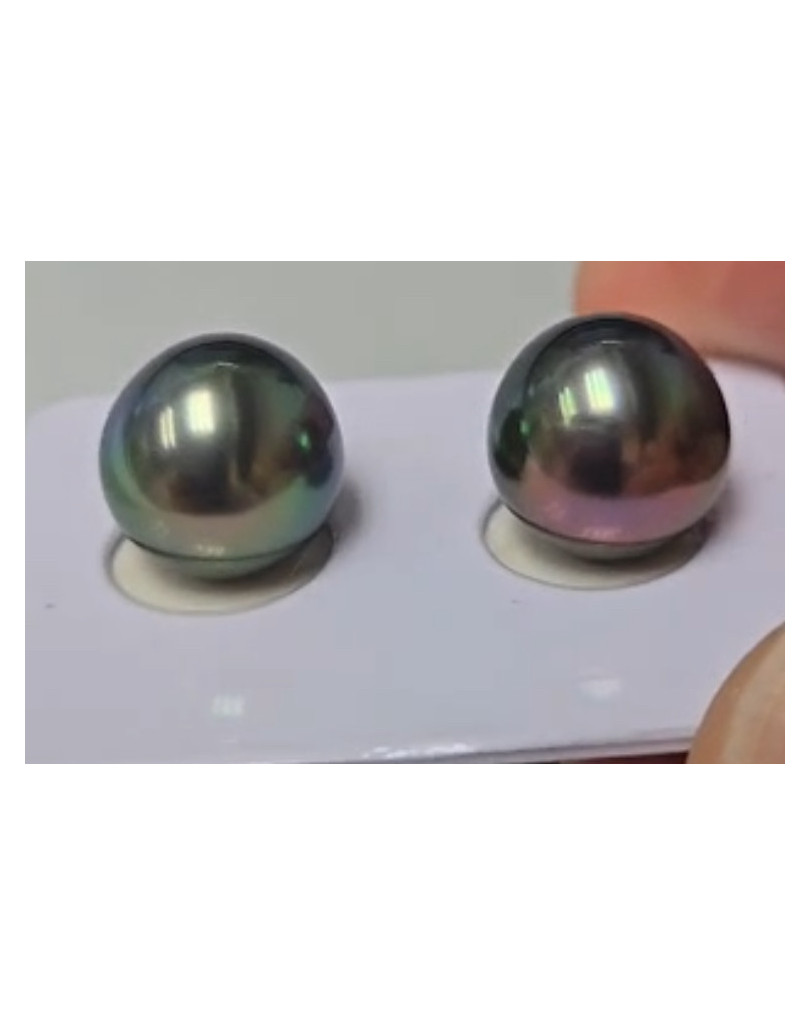 9mm+ fine  grade Tahitian Black pearl, French Polynesia  