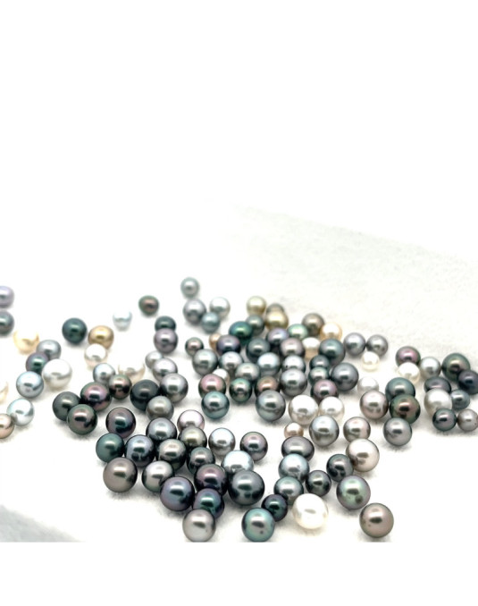 3-5mm Tahitian Black pearl , origin French Polynesia   , gem  grade