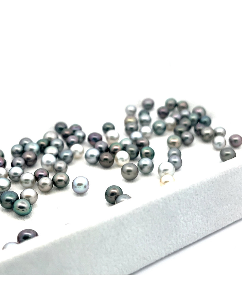 5-6mm Tahitian Black pearl , origin French Polynesia   , gem  grade