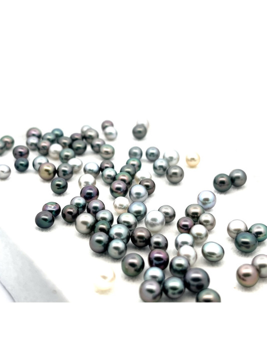 5-6mm Tahitian Black pearl , origin French Polynesia   , gem  grade