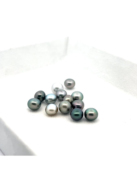 7-8mm Tahitian Black pearl , origin French Polynesia   , gem  grade
