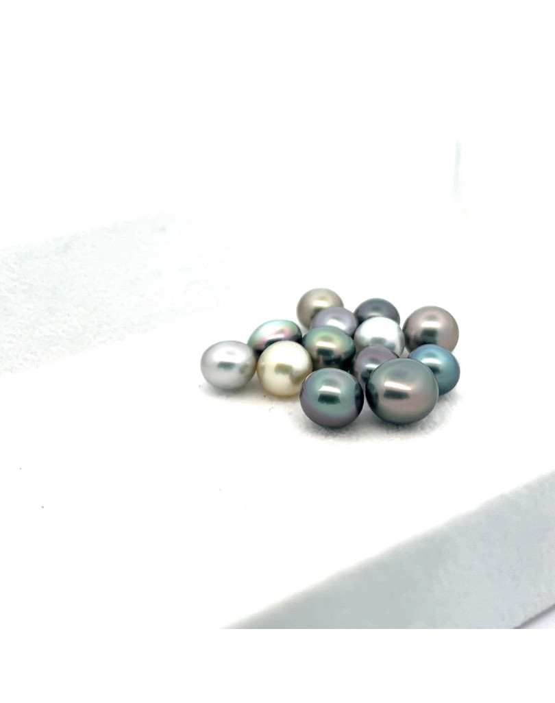 8-10mm Tahitian Black pearl , origin French Polynesia   , gem  grade