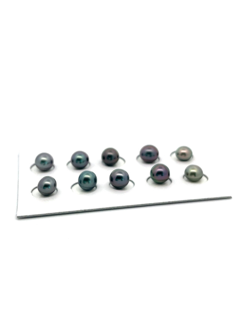 6mm+ gem  grade Tahitian Black pearl, French Polynesia  