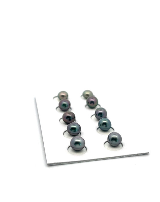 6-6.5mm Tahitian Black pearl , origin French Polynesia   , gem  grade