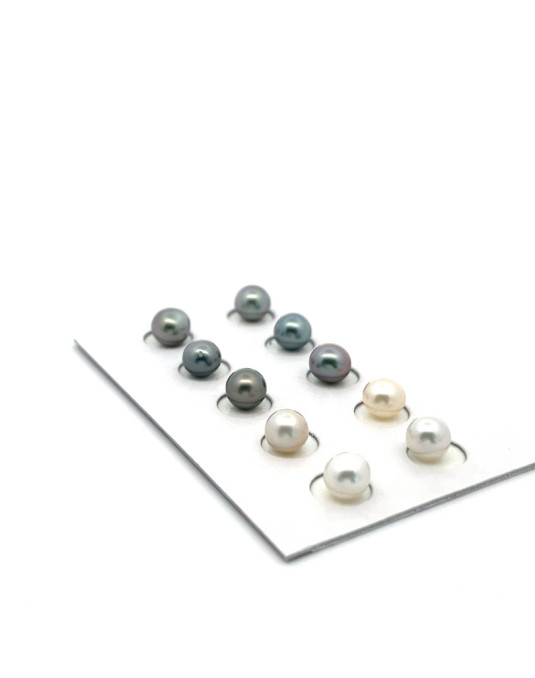 6mm+ gem  grade Tahitian Black pearl, French Polynesia  