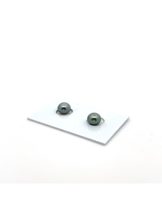 7.81/7.56mm Tahitian Black pearl , origin French Polynesia   , gem  grade