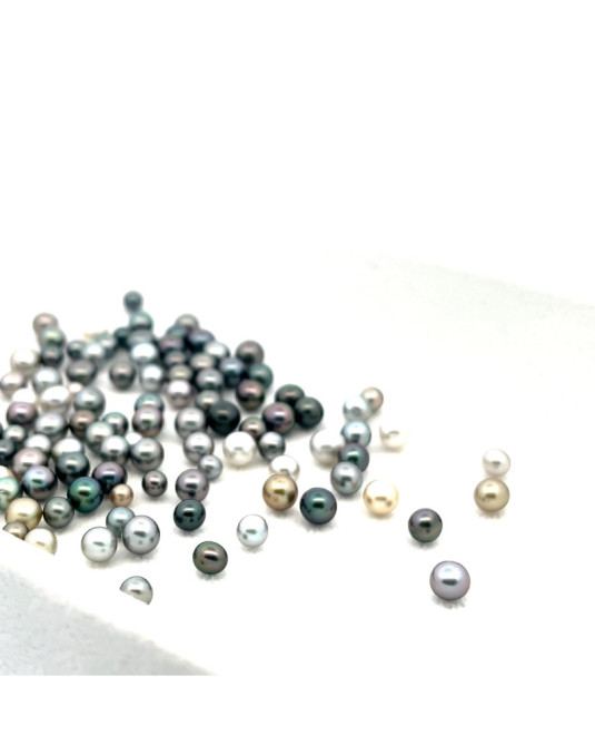 3-5mm Tahitian Black pearl , origin French Polynesia   , gem  grade