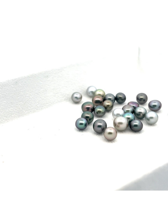 6-7mm Tahitian Black pearl , origin French Polynesia   , gem  grade