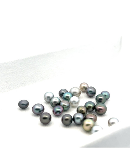 6-7mm Tahitian Black pearl , origin French Polynesia   , gem  grade