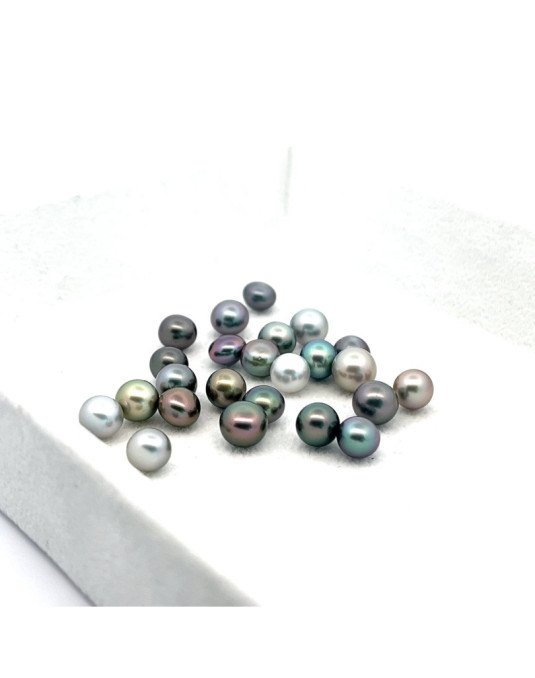 6-7mm Tahitian Black pearl , origin French Polynesia   , gem  grade