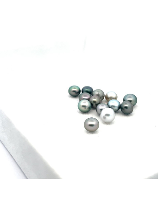 7-8mm Tahitian Black pearl , origin French Polynesia   , gem  grade