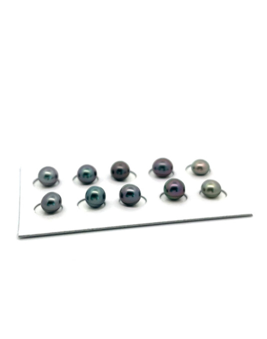 6-6.5mm Tahitian Black pearl , origin French Polynesia   , gem  grade