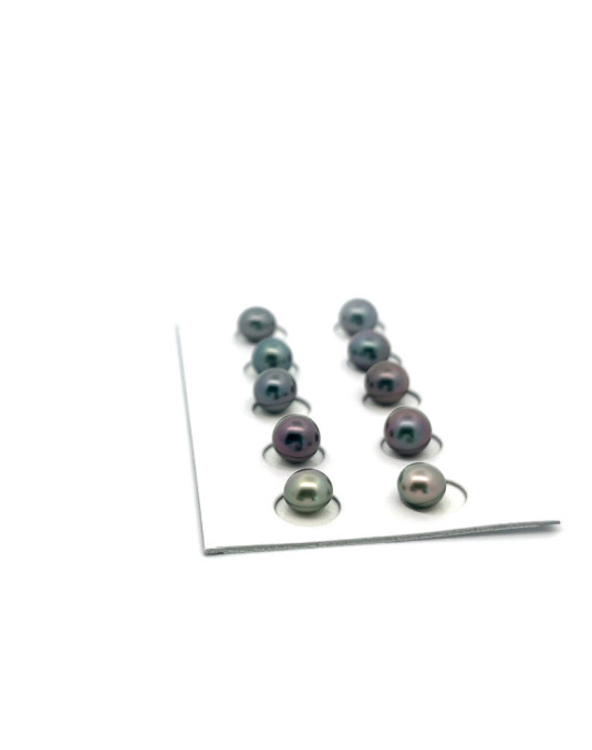 6-6.5mm Tahitian Black pearl , origin French Polynesia   , gem  grade