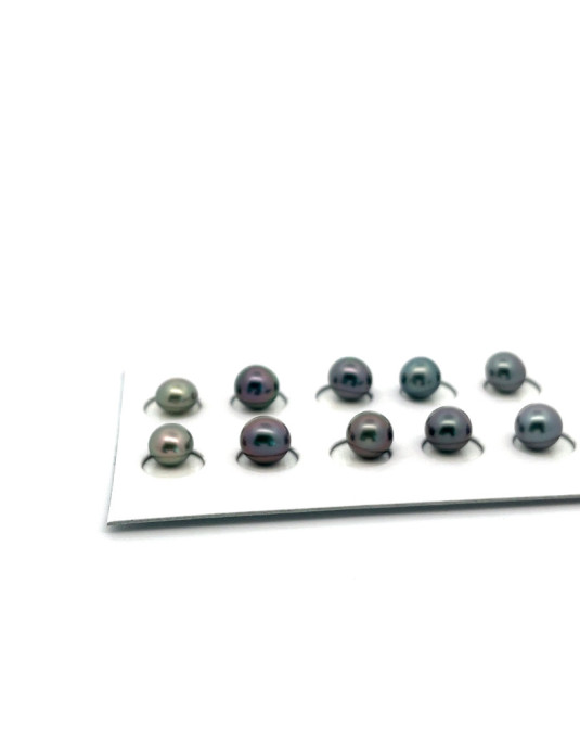 6mm+ gem  grade Tahitian Black pearl, French Polynesia  