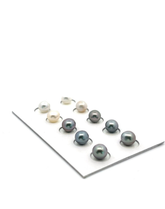 6mm+ gem  grade Tahitian Black pearl, French Polynesia  