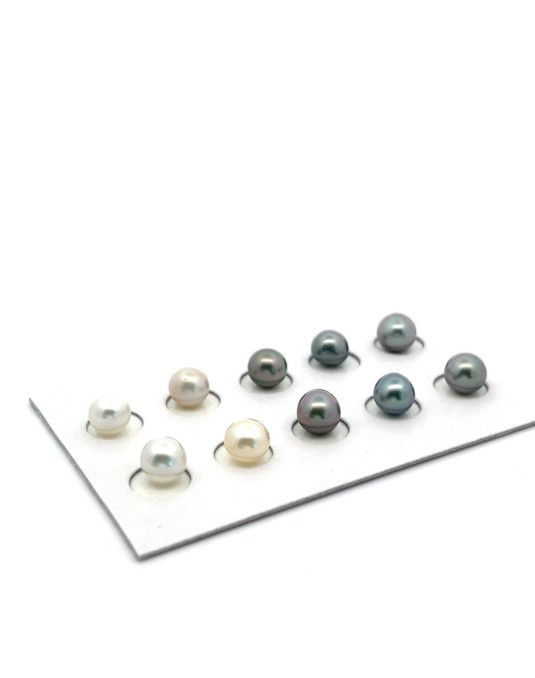 6-6.5mm Tahitian Black pearl , origin French Polynesia   , gem  grade