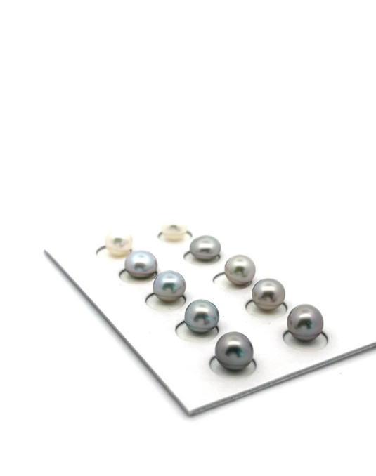 6mm+ gem  grade Tahitian Black pearl, French Polynesia  