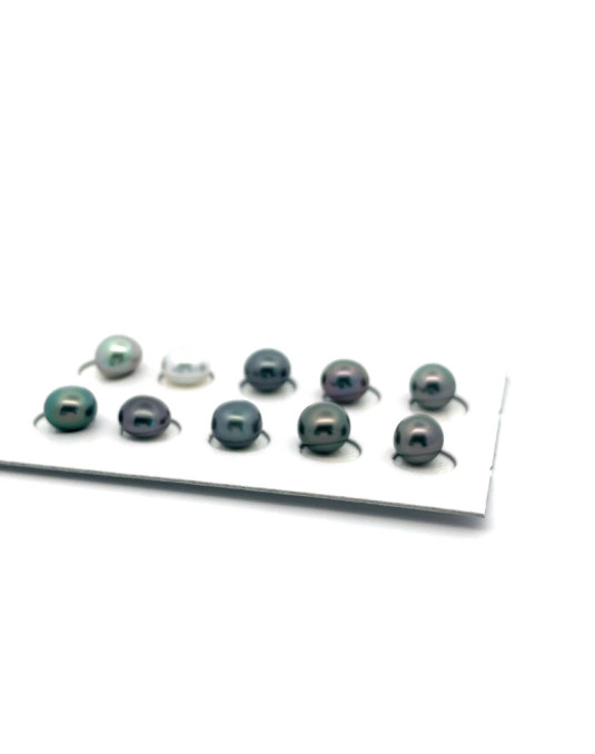 7-7.5mm Tahitian Black pearl , origin French Polynesia   , gem  grade