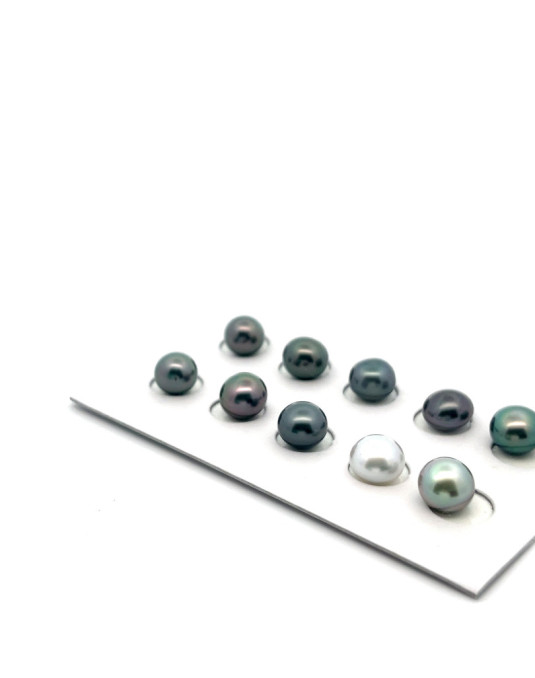 7-7.5mm Tahitian Black pearl , origin French Polynesia   , gem  grade