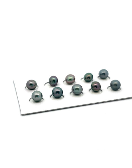 6mm+ gem  grade Tahitian Black pearl, French Polynesia  