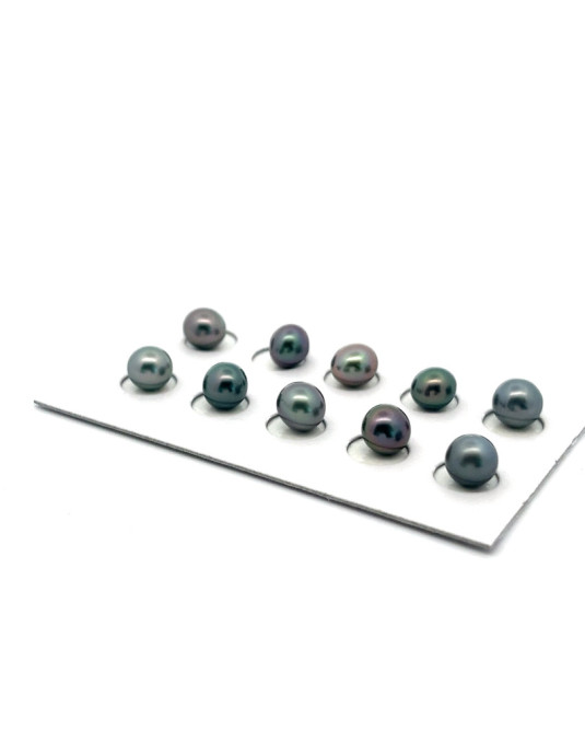 6.5-7mm Tahitian Black pearl , origin French Polynesia   , gem  grade