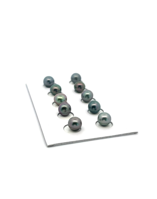 6.5-7mm Tahitian Black pearl , origin French Polynesia   , gem  grade