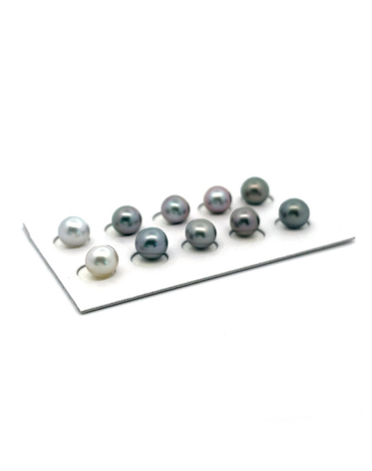 7-7.5mm Tahitian Black pearl , origin French Polynesia   , gem  grade