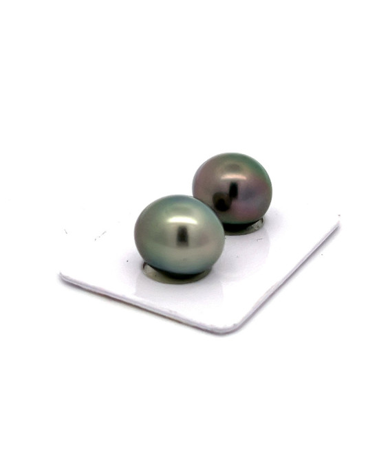 12.22/12.18mm Tahitian Black pearl , origin French Polynesia   , fine  grade