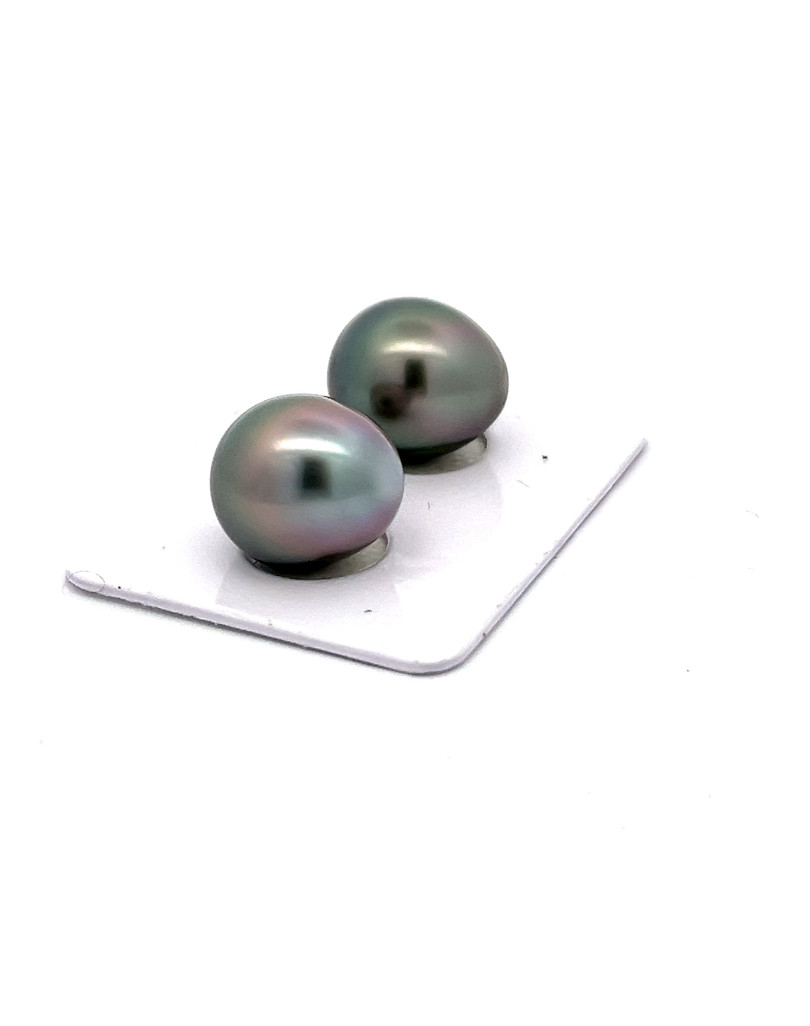12.21/12.10mm Tahitian Black pearl , origin French Polynesia   , fine  grade